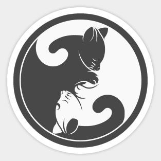 Cat Ying and Yang Sticker